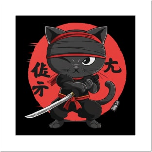 Cat Ninja Mastery Meow Prowess Posters and Art